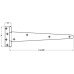 Tee Hinge Medium Pattern Black Steel Length 305 mm Dim. A 100 mm Dim. B 35 mm