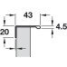 Profile Handle Cabinet Wide Grip Aluminium Saane Silver finish length 2500 mm