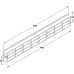 Ventilation Grille Plastic with Fixing Clips and with Louvres Over 200 cm² ventilation area Matt silver coloured finish length 458 mm
