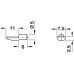Shelf Support Plug in for Wooden Shelves and Ø 5 mm Hole Spoon Shaped for wooden shelves Bronzed