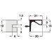 Profile Handle for Horizontal Fixing Under Wall Units Gola System A Without shock absorber