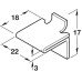 Shelf Support Stud Double for Use with Raised Bookcase Strip Bright zinc plated