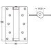 Spring Hinge Single Action 150 x 96 mm Stainless Steel Silver lacquered steel
