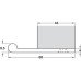 Edge Pull Handle Solid Brass 68 x 4 mm Length 50-200 mm For 44 mm thick profiles Length 100 mm satin chrome finish