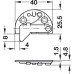 Drawer Catch Nickel Plated Steel Right hand