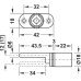 Central Rotary Lock Case Single Wing Symo 3000 For combination with Symo cylinder removable core Travel 17 mm nickel plated