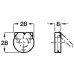 Escutcheon for Budget Lock with Spring Cover Zinc Alloy Chrome plated