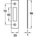 Strike Plate for Narrow Style Deadlock Stainless steel