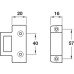 Box Keeper for Flush Fitting Door/Frame Applications and Double Rebated Doors Steel Silver epoxy powder coated