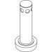 Plug with Overflow for Swing Washbasin Ropox Stainless steel plastic