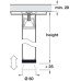 Table Leg 690 mm High Ø 60 mm Tubular Steel Raw finish