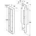 Rebate Set to Suit Sashlock Mild Steel/Aluminium Size 13 mm silver anodised