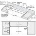 Storage System for Under Sink Drawers Joining Clip and Profile Set Ninka Banio Light grey finish