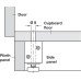 Plinth Adjusting Fitting M8 Thread with Wood Mounting Block Installation height 80 mm screw length 75 mm