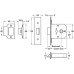 Box Latch Mortice Latchbolt Operated by Lever Handles Case Size 64/76/102 mm Backset 44 mm case size 64 mm satin chrome