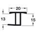 Plinth Connector 150 mm High for 13 mm Thick Plinth Panels Aluminium finish - New number for 713.28-0018