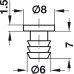 Hinge Buffer Door for Ø 6 mm Hole Transparent