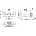 Push and turn lock Symo for screw fixing For combination with Symo cylinder removable core closure direction: A