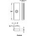 Magnetic Catch Pull 5.0 kg with Plate Magnets for Screw Fixing Slim Design Brown
