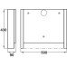 Wall Fixture for Brick Walls 430 x 500 mm Programma Cap Range PBA For installation of drop down shower seat Galvanized steel with wooden block