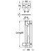 Barrel Bolt Straight or Cranked Neck Width 25 mm Brass Cranked 76 x 25 mm satin nickel plated
