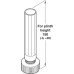 Foot and Shaft Section for 100 to 150 mm Plinth Heights Plastic 135 mm height - Black - (New number for 637.65-0012)