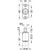 Push Button Cylinder Ø 18 mm Locking Pin with M5 Internal Thread Standard profile for sliding doors Keyed alike: key change FH2