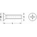 Threaded Screw Countersunk Head M5 x 25mm Galvanized