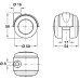 Swivel Twin Wheel Castor without Brake Ø 50 mm Hooded Ø 8 mm Pin Hole Wheel Ø 50 mm load capacity 40 kg