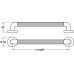 Straight Grab Rail with Fluted Grip Nyma Pro Length 460 mm white finish