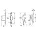 Sash Fastener Fitch Pattern Brass Satin chrome