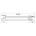 Friction Stay Telescopic Overhead Surface Mounted Steel Length 525-845 mm to suit door width 700-910 mm silver grey