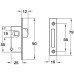 Mortice Lock Budget Tee Key Operation Steel Order lock and strike plate separately Lock