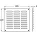 Ventilation Grille Louvre Type 229 x 229 mm Surface Mounting Brass Width x height: 229 x 229 mm satin anodised aluminium