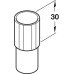 Shaft Extension for Use With Foot and Shaft Sections Plastic 50 mm height - Black - (New number for 637.65-0017)