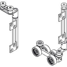 End Meeting Set Surface Mounted for Folding Patio Doors Slido Fold Bottom rolling system end folding system Gold finish