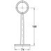Flat Centre Post Bar Railing System For Ø 38-51 mm tubes Ø 51 mm satin nickel finish