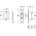 Roller Catch Mortice Case Size 25 mm for Full Size Doors Satin stainless steel