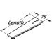 Supporting Foot for Flexi Height Adjustable Worktop System Ropox Length 300 mm