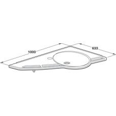 Support Washbasin Fixed Version Ropox Right hand version