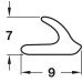 Door Seal Self Adhesive Length 5 m Rubber V Strip Brown