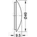 Wall Bumper Self Adhesive Ø 40 mm 9.5 mm Projection Plastic White