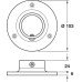 Wall Flange Socket Bar Railing System For Ø 25-51 mm tubes Ø 51 mm satin stainless steel finish