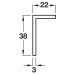 Headrail Cubicle Fittings for 17-21 mm Board Partitions Aluminium Satin anodised finish