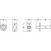 Security Bolt Mortice Door Brass/Steel Backset 32 mm Satin nickel