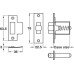 Roller Bolt Catch Mortice Case Size 45 mm for Standard Duty Use Electro-brassed