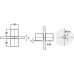 Shower Door Knob Two-Sided Door Knob 30 mm x 30 mm Suitable for toughened glass doors 8 mm thick Polished chrome finish