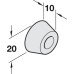 Additional Rubber Buffer for Sliding Interior Doors Hawa-Junior 40/GP Top hung system Black finish