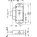 Espagnolette Lock Piccolo Nova Case for Lever Bit Key Backset 25 mm Right hand nickel plated