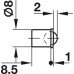 Ball Catch for Press Fitting Depth: 8.5 mm catch Ø: 8 mm screw size Ø 2.0 mm